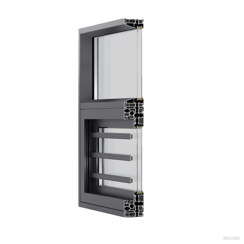 Dvojna aluminijasta krilna okna iz kaljenega stekla