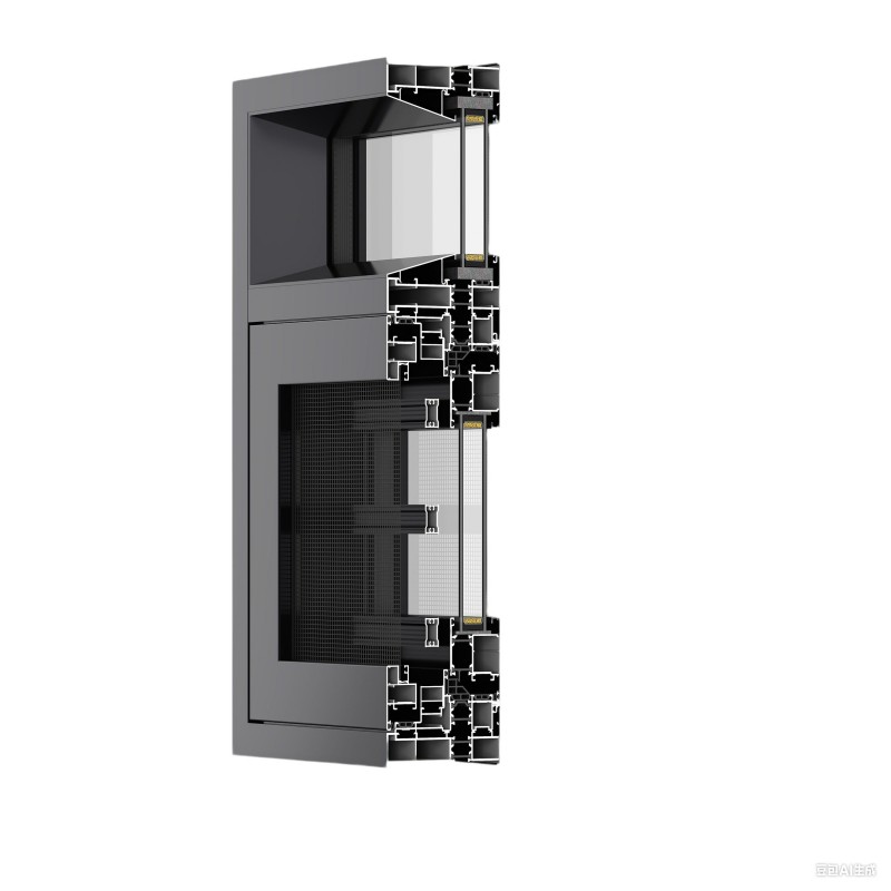 Aluminijasta krilna okna iz kaljenega stekla